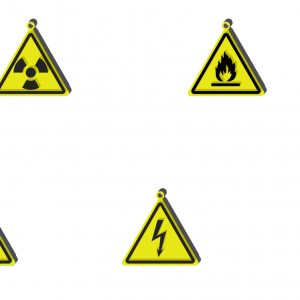 Gefahrenzeichen Schlüsselanhänger